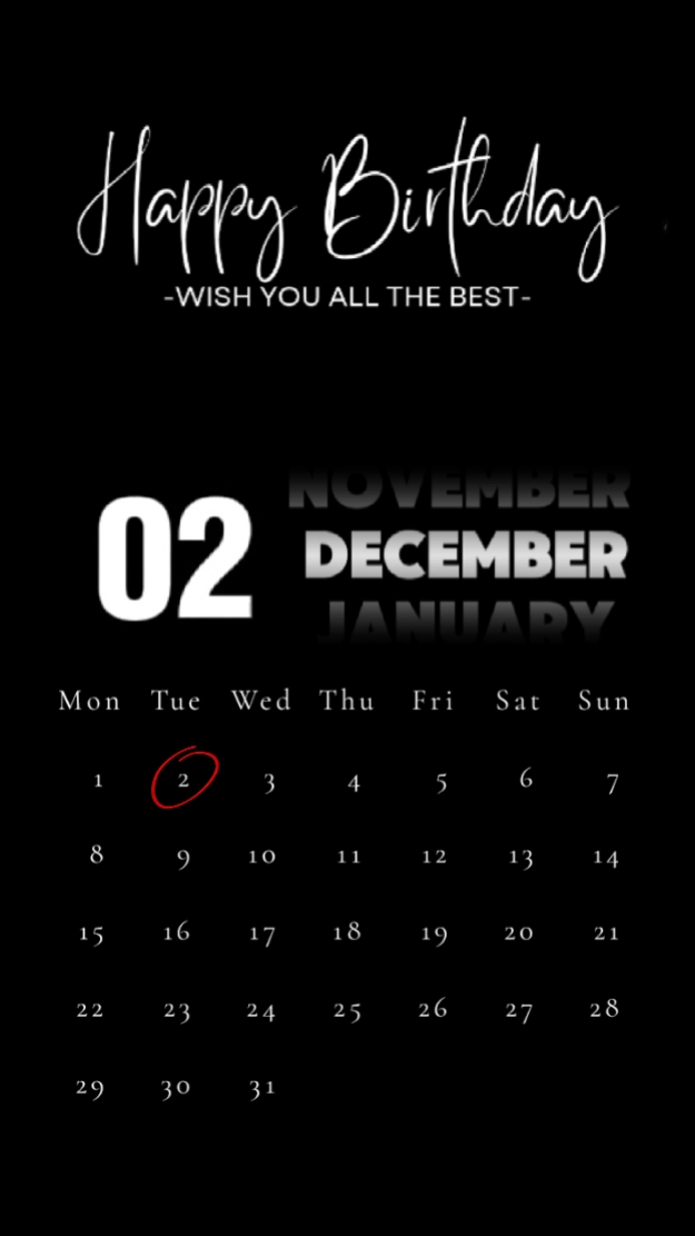HBD 02 DECEMBER 