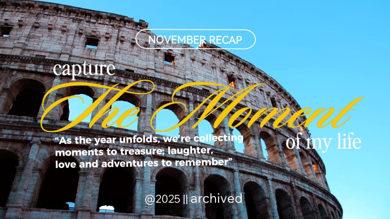NOVEMBER RECAP