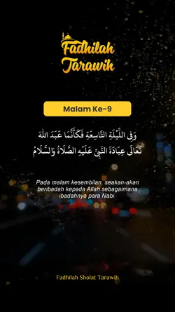 fadilah tarawih ke 9