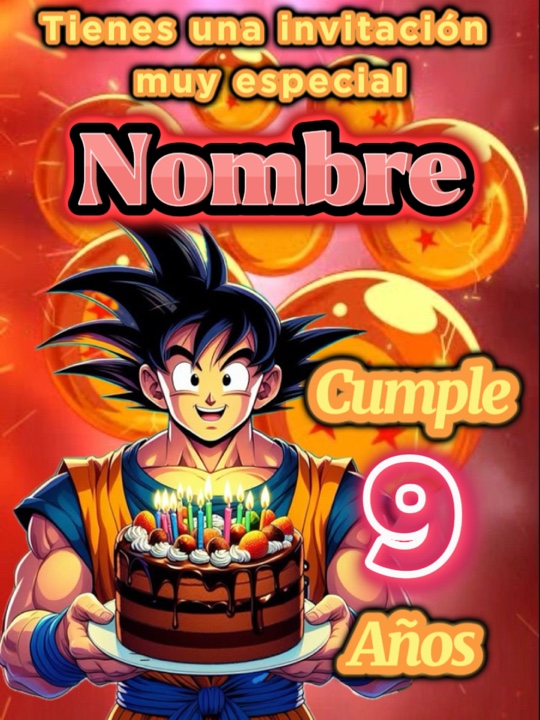 Goku invitación 