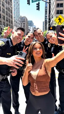Selfie with police