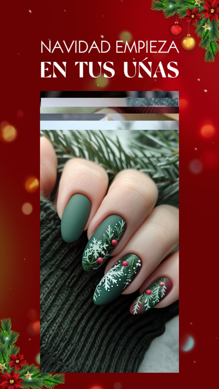 Uñas navideñas