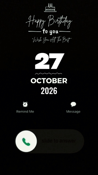 Bday Call 27 October