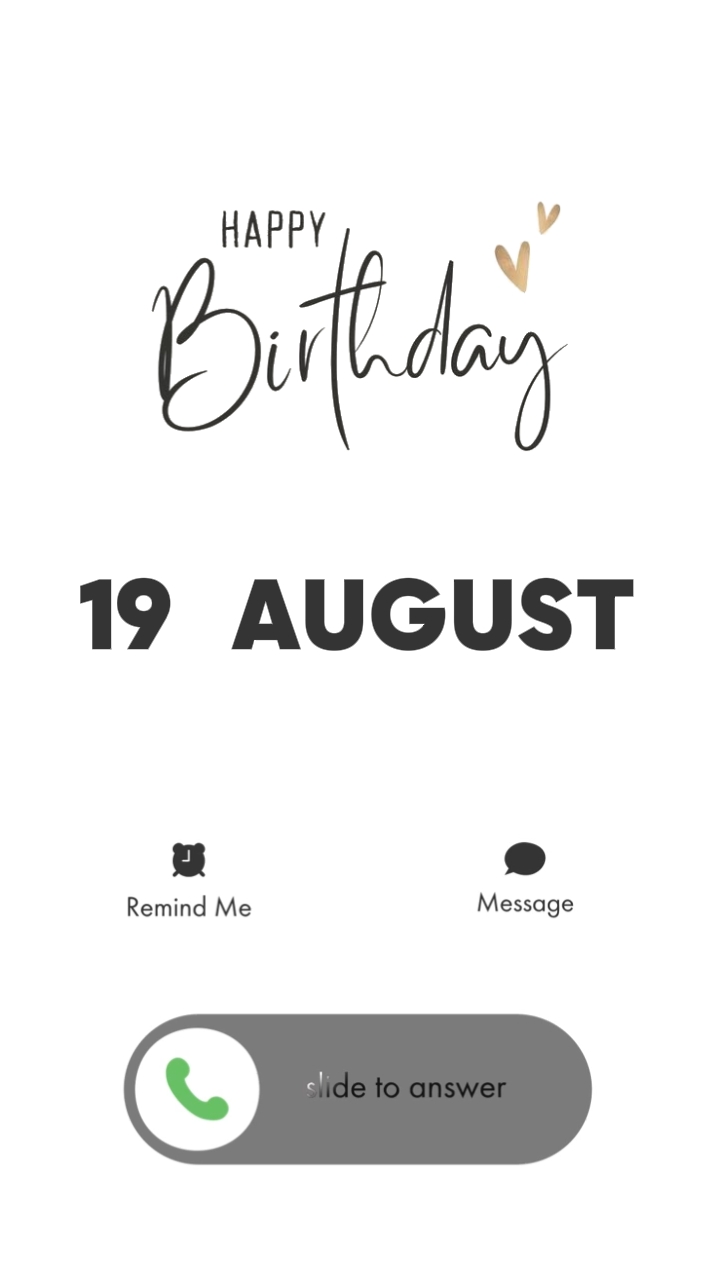 BIRTHDAY 19 AUGUST