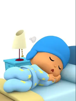 stiker tidur pocoyo
