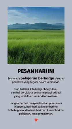 pesan hari ini