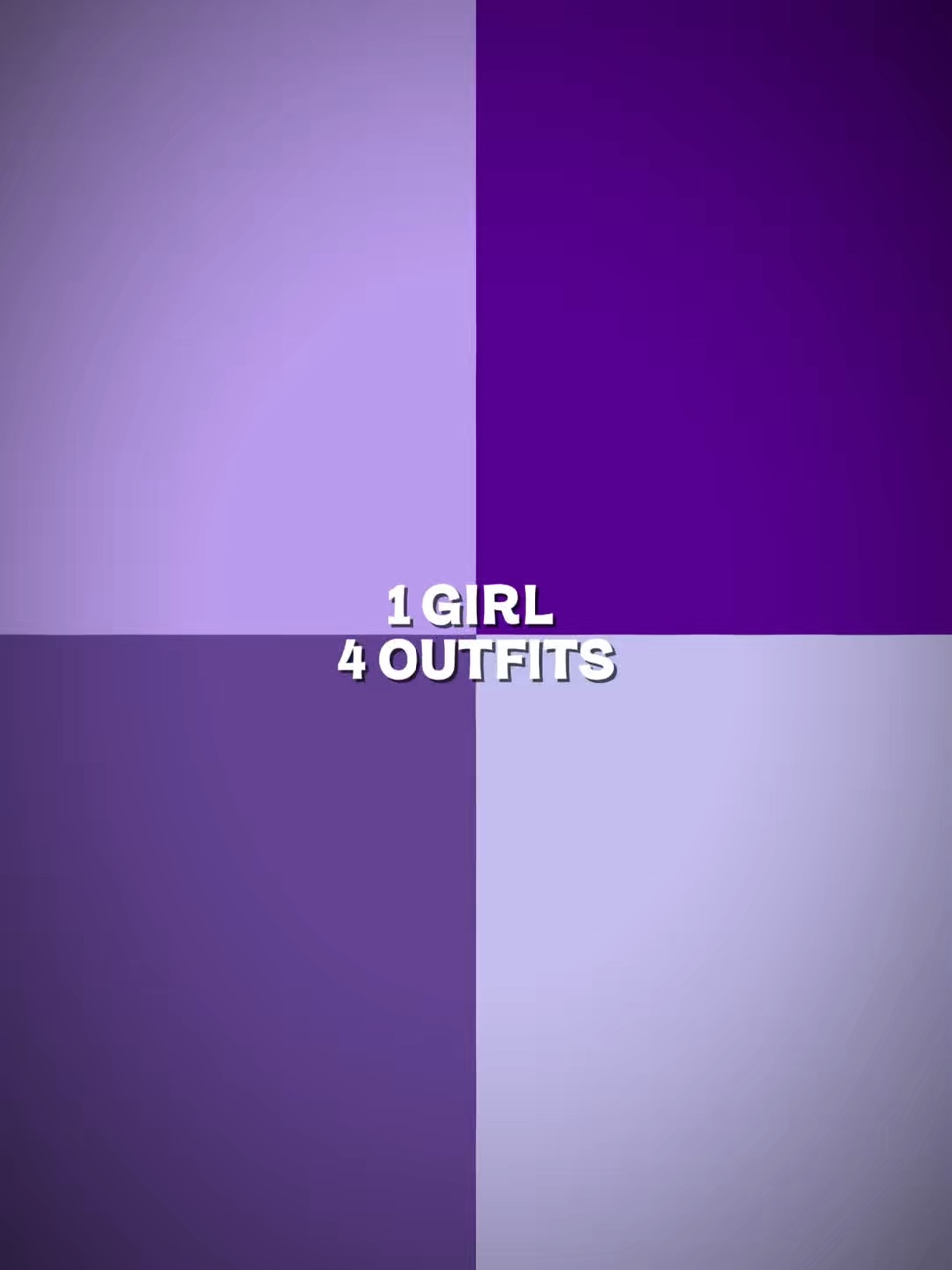 1 kız 4 kıyafet 