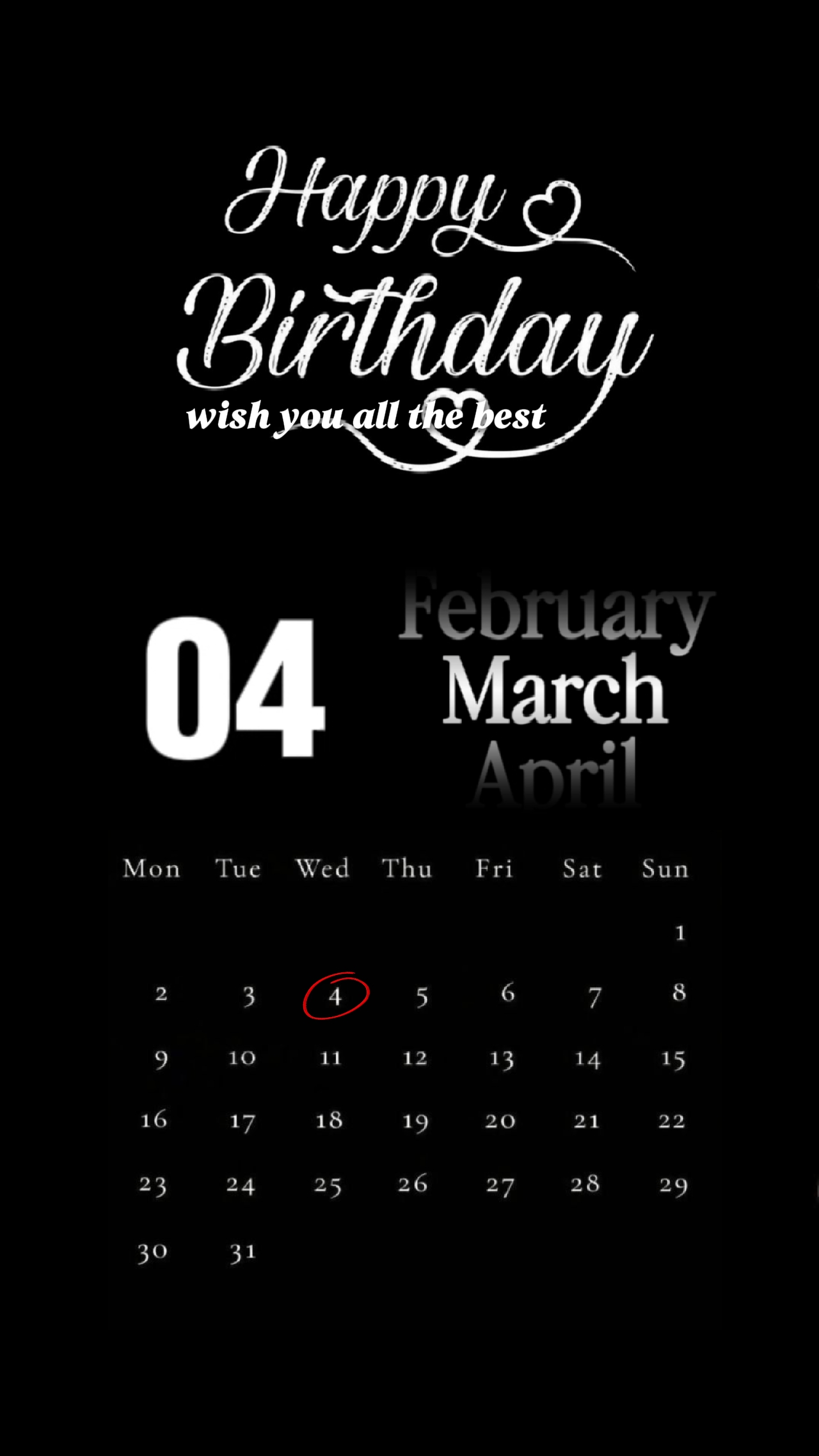 HBD 04 MARCH 