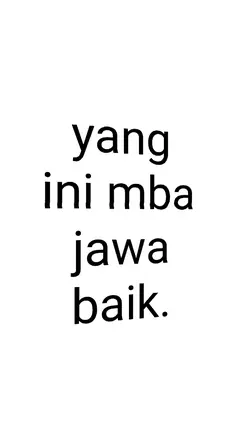 Yang Ini Mba Jawa