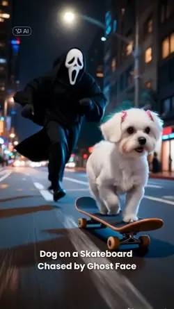Dog on a Skateboard 