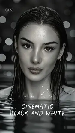 black and white face