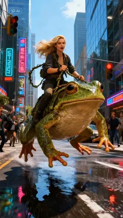Ride a big frog