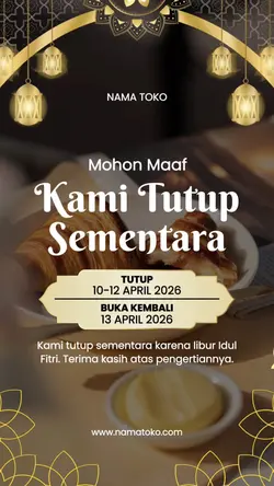 kami tutup lebaran