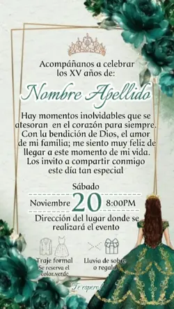 XV años esmeralda