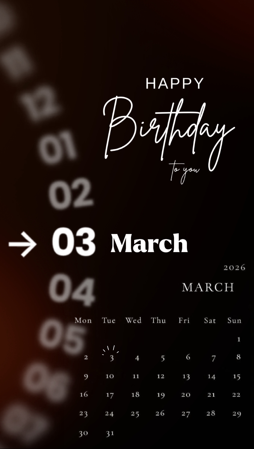 ANNIVERSAIRE 03 MARS