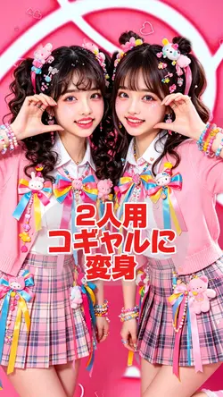 2人でコギャルに