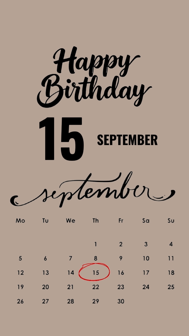 Hbd 15 september
