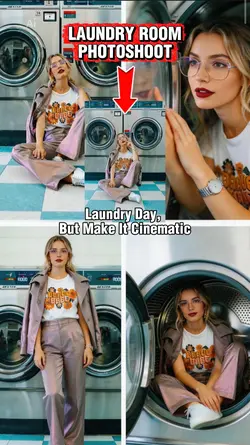 laundry photoshoot 