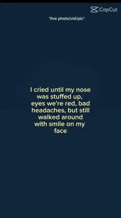 I cried