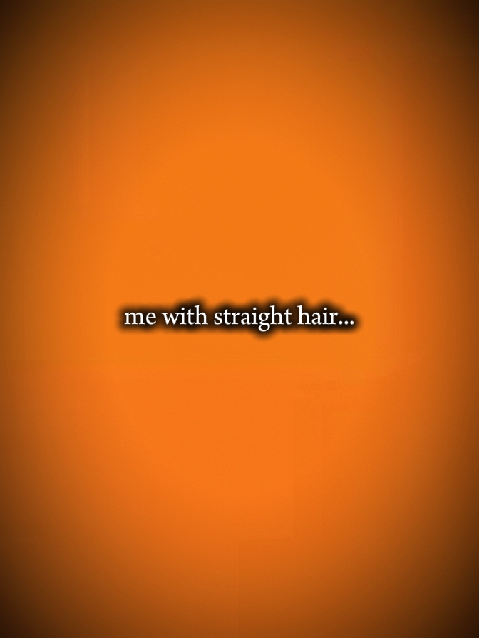 Eu com cabelo reto