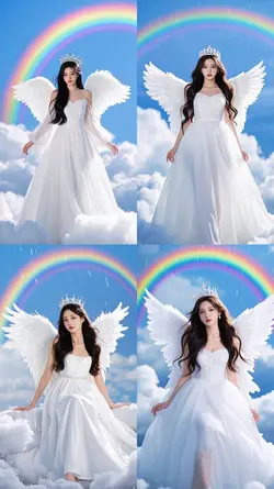 Angel in the rainbow