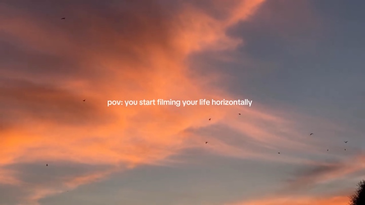 filming horizontally
