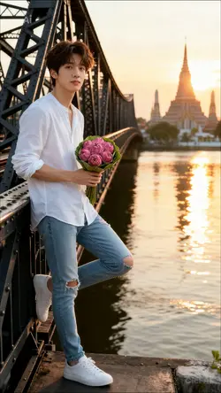 ถ่ายรูปกับดอกบัว