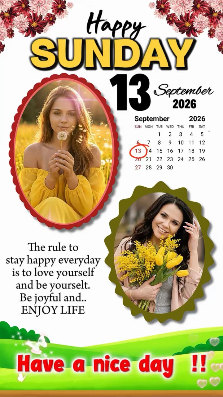 Sunday 13 Sep 2026