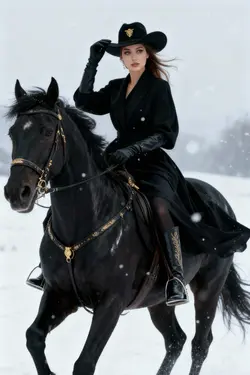 Horse Winter Glam ai