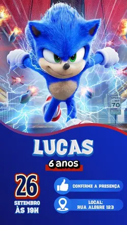 Convite Sonic