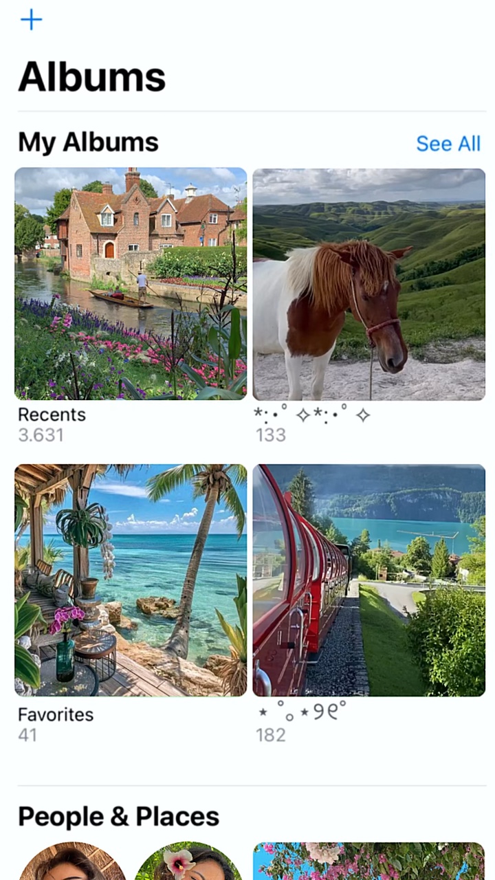 Interface de fotos