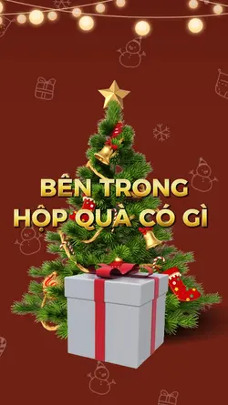 mở hộp quà noel