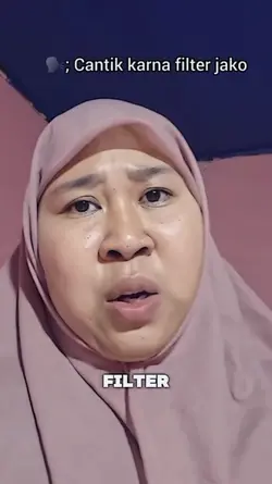 cantik karena filter