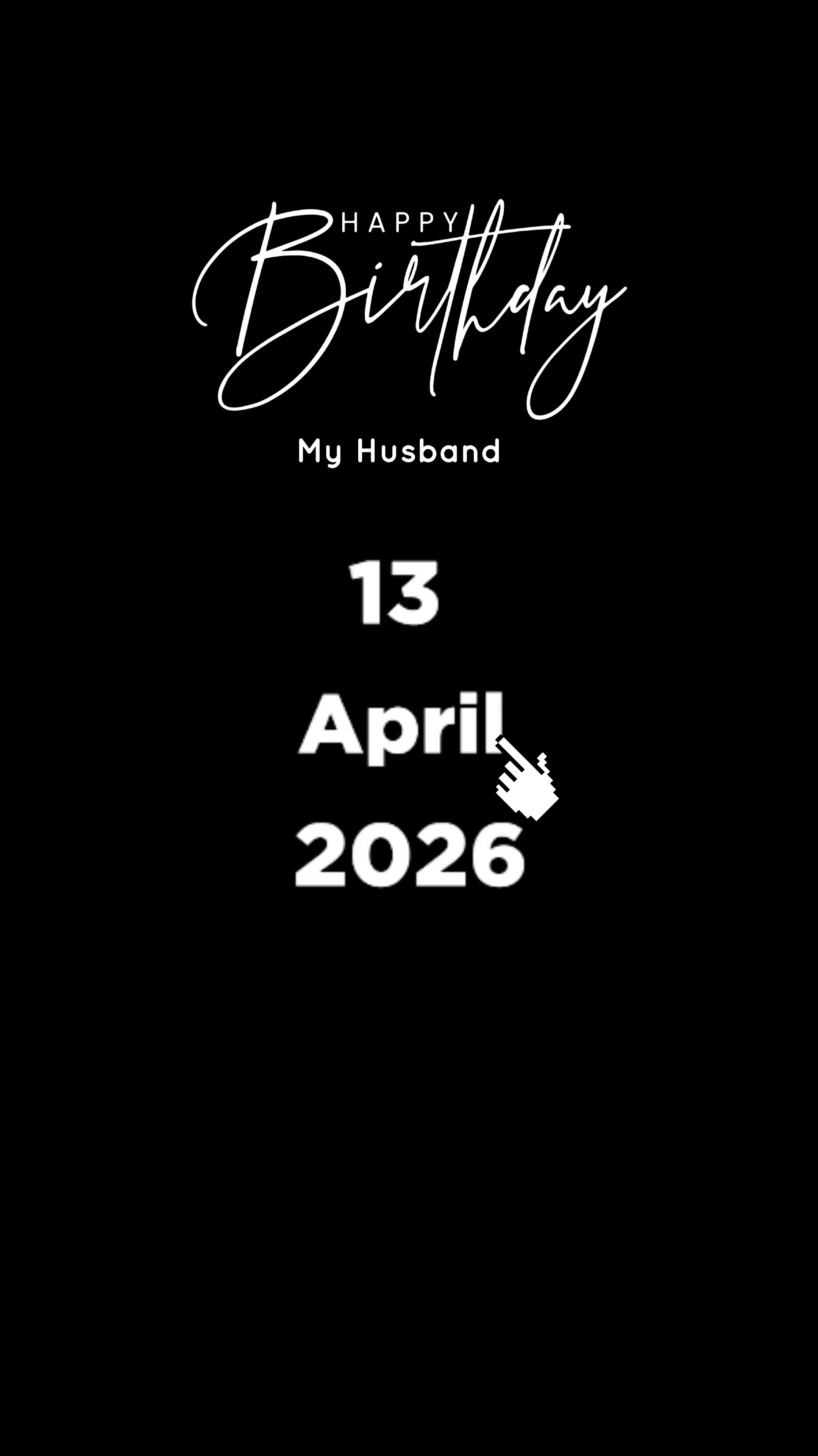 HBD HUSBAND 13 APRIL