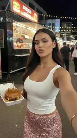 Swipe-Reveal Food Truck Selfies