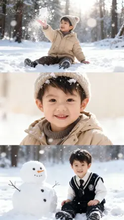 Snow Kids Little Boy