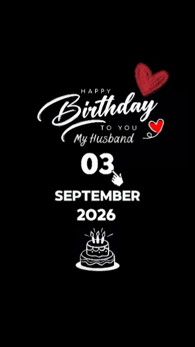 HBD Husband 3 Sept