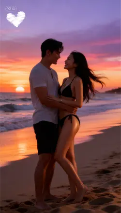 Ai sunset couple