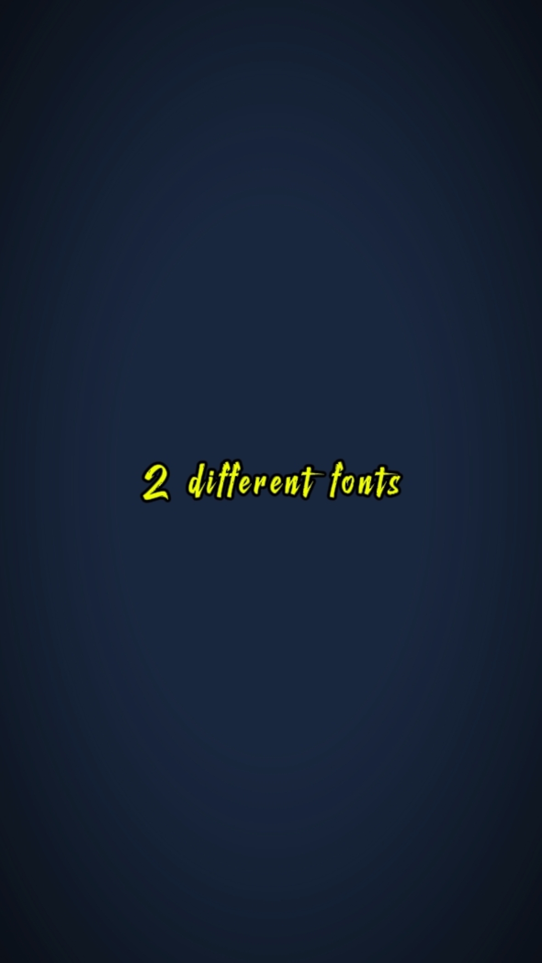2 different fonts