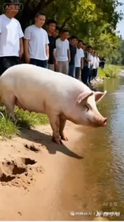 หมูตกปลา