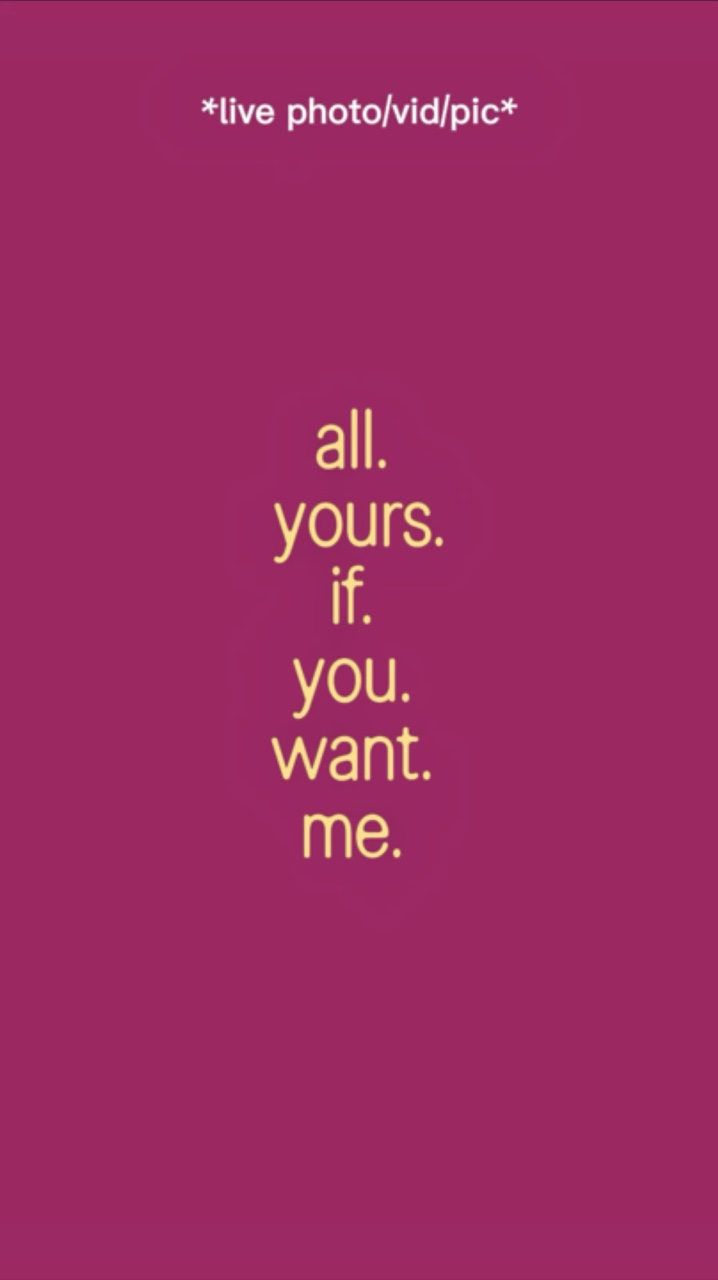 All Yours.