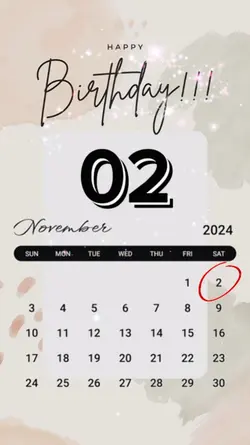 HBD 2 NOVEMBER 2024