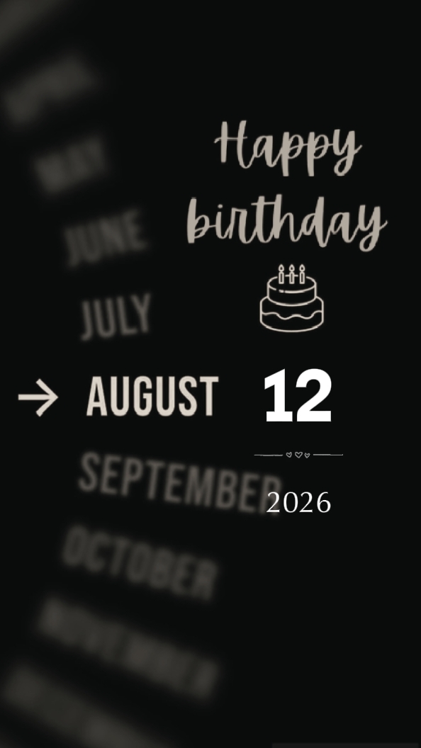 HBD 12 AUGUST 