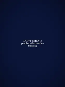DON’T CHEAT