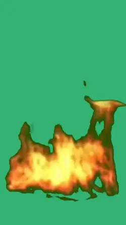 flame green screen 