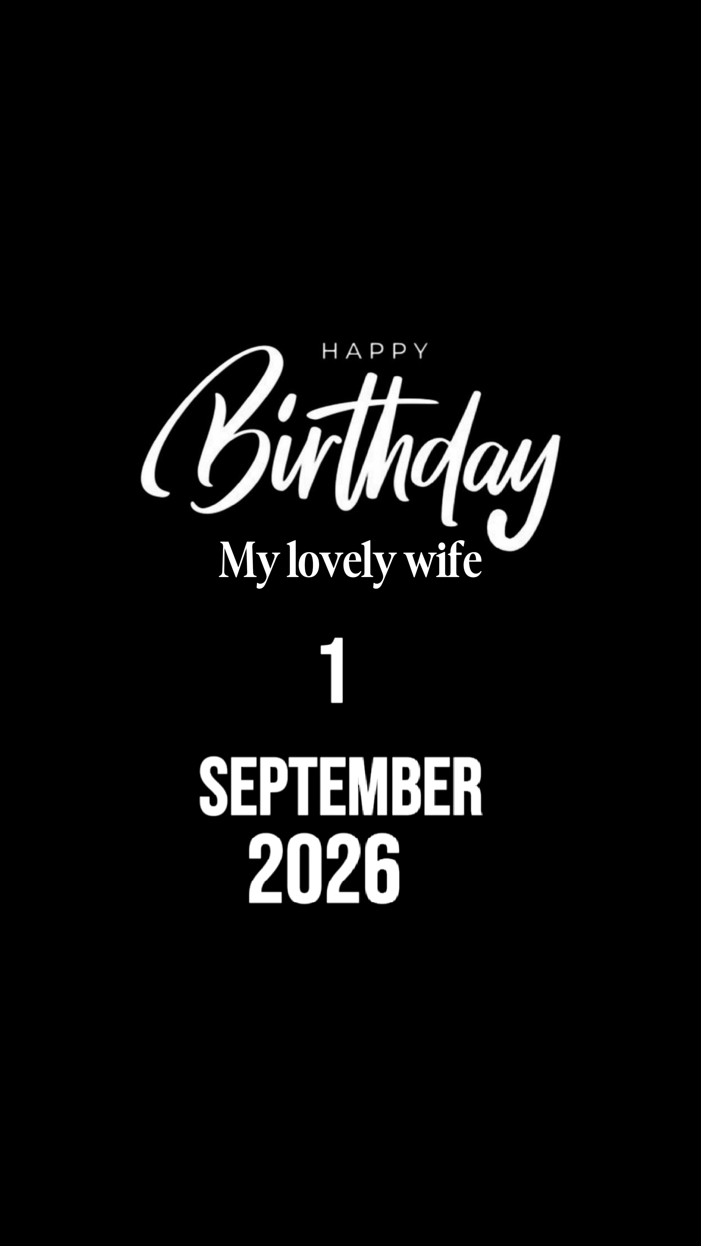 HBD WIFE 1 SEPTEMBER