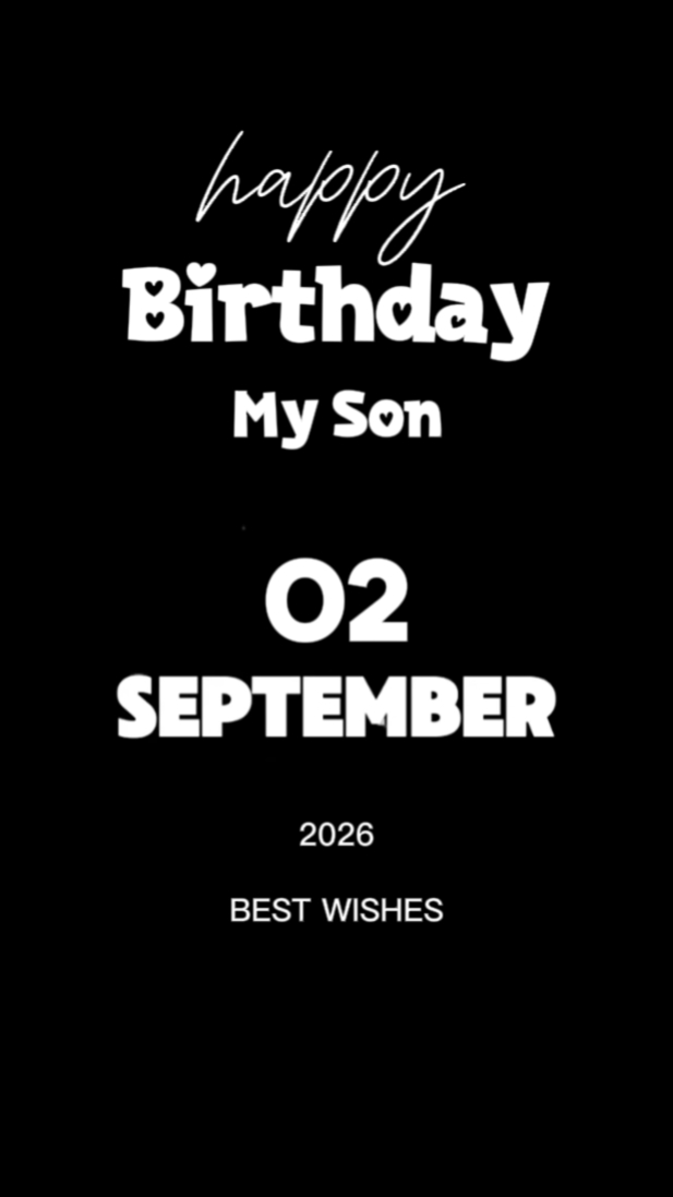 HBD Meu Filho 2 De Setembro
