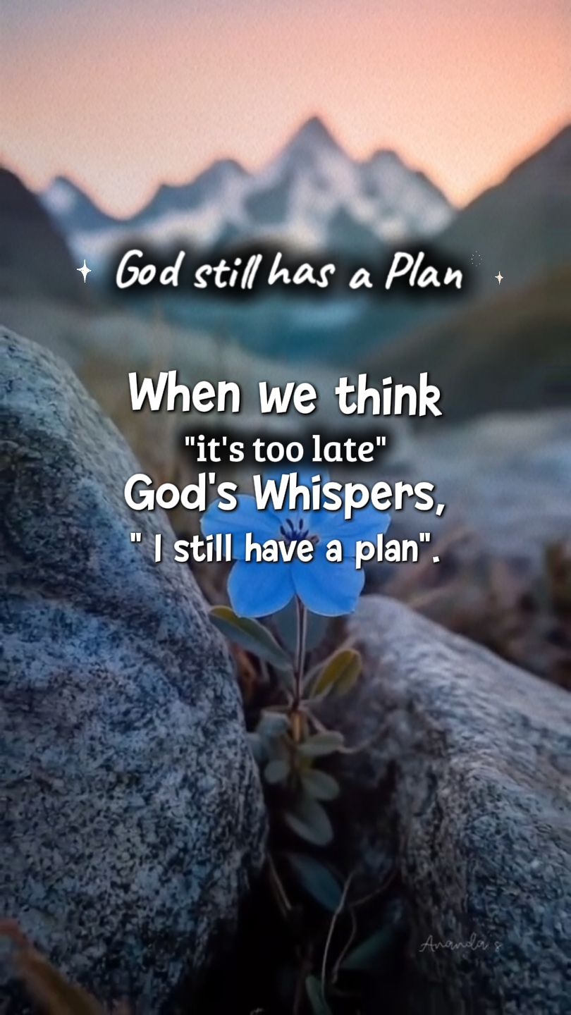 Dios todavía tiene un plan