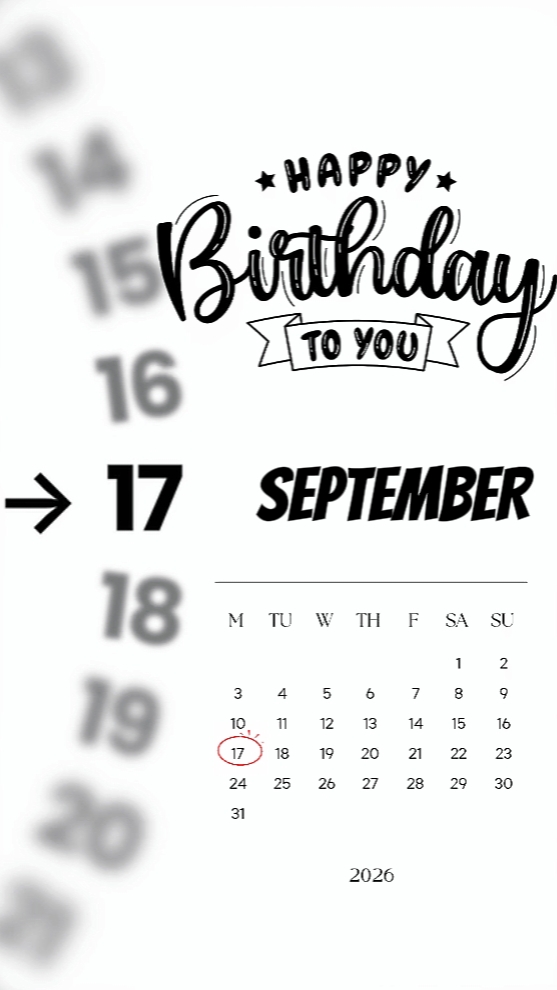 ANNIVERSAIRE 17 SEPTEMBRE 2026