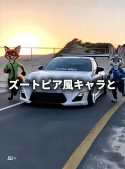 ズートピア風キャラとドライブ